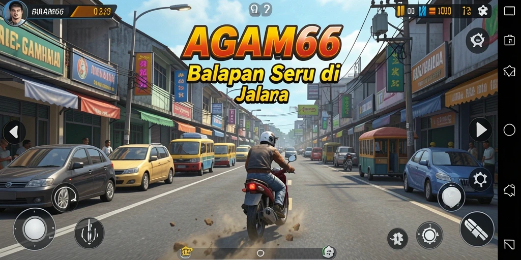 Gameplay menarik AGAM66 dengan balapan seru di trek yang menantang.