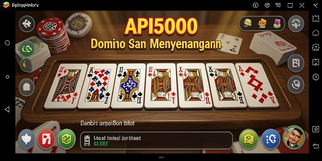 Tampilan menarik dari gameplay domino di API5000.
