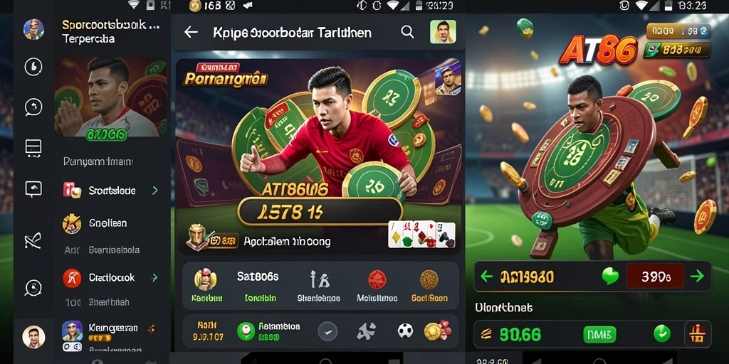 Screenshot utama AT866 menampilkan gameplay taruhan olahraga yang menarik.