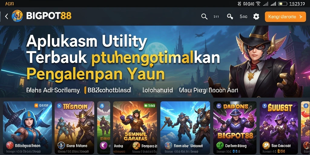 Tampilan intuitif aplikasi BIGPOT88 yang memudahkan penggunaan.