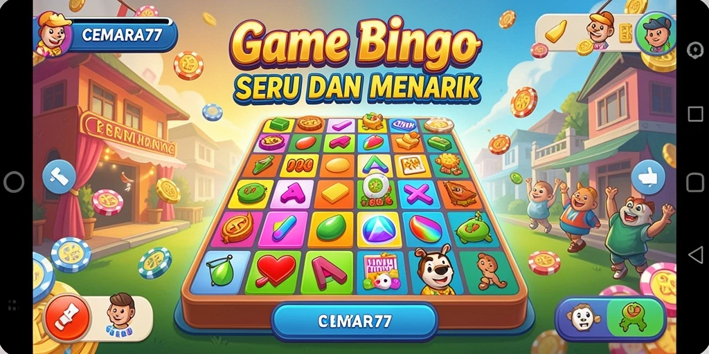 Screenshot gameplay CEMARA77 menampilkan keseruan bermain Bingo.