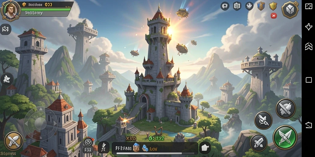 Gameplay F32 menampilkan strategi menara dalam pertahanan yang seru.