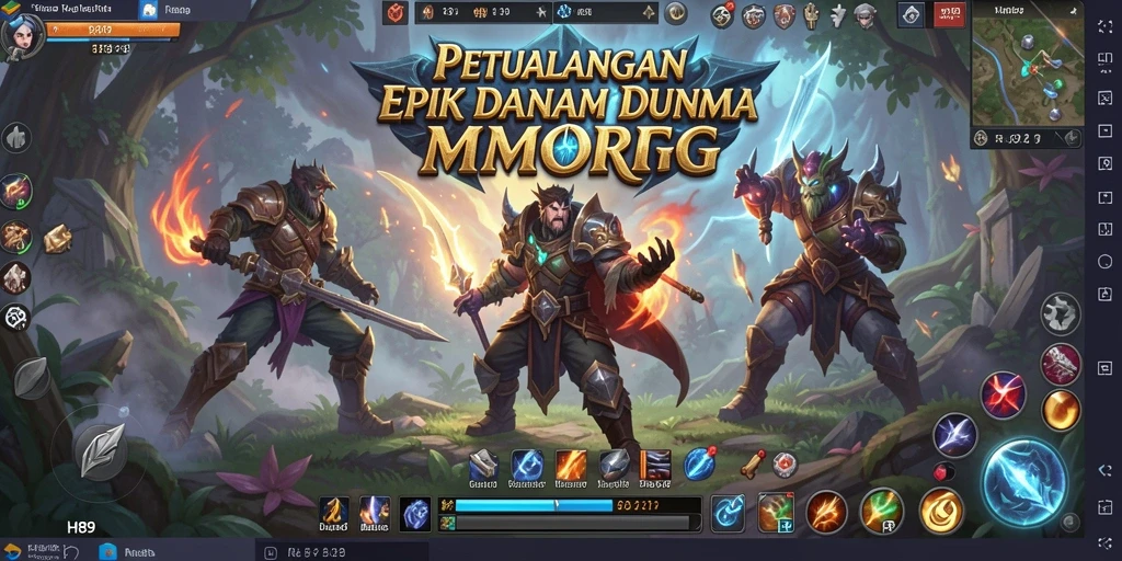 Menampilkan aksi seru dalam dunia MMORPG H89.