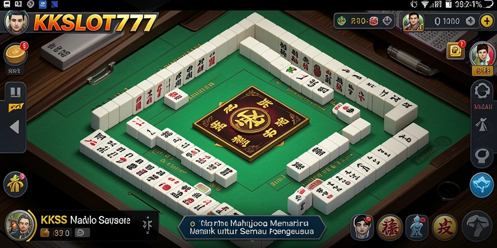 Tampilan menarik KKSLOT777 dengan gameplay seru Mahjong.