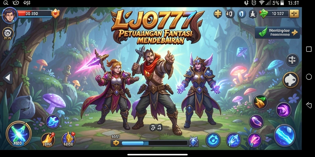 Tangkapan layar LJO777 menampilkan aksi pertarungan ARPG yang intens.