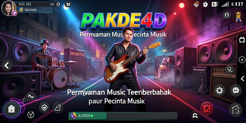 Screenshot gameplay PAKDE4D menampilkan pengalaman bermain musik yang seru.
