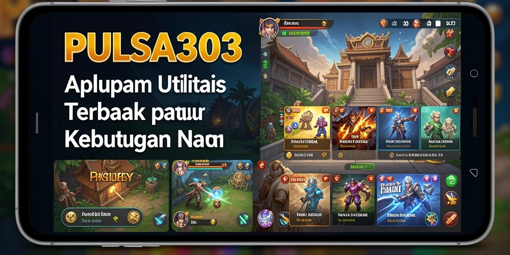 Tampilan antarmuka aplikasi PULSA303 untuk pengelolaan pulsa.