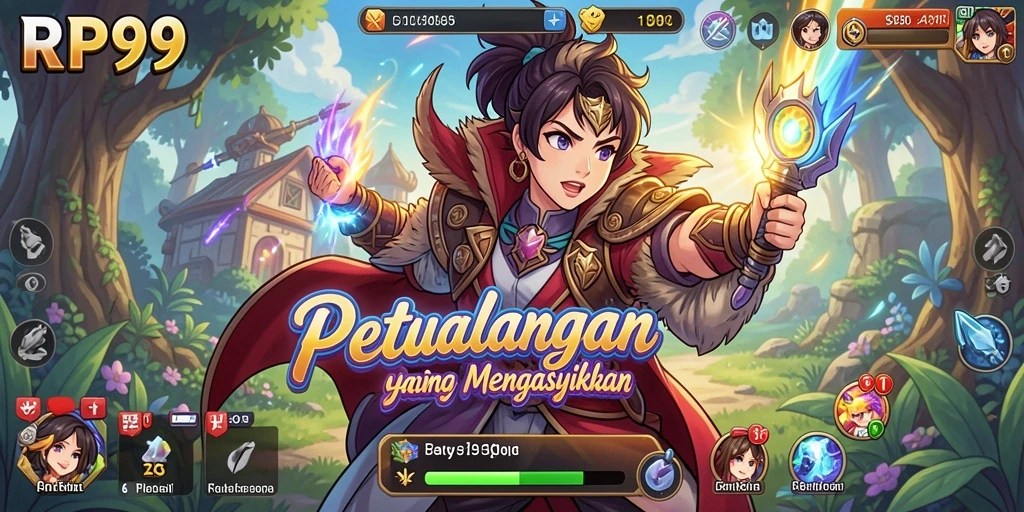 Tampilan luar biasa dari game Anime RP99 dengan karakter-karakter menarik.
