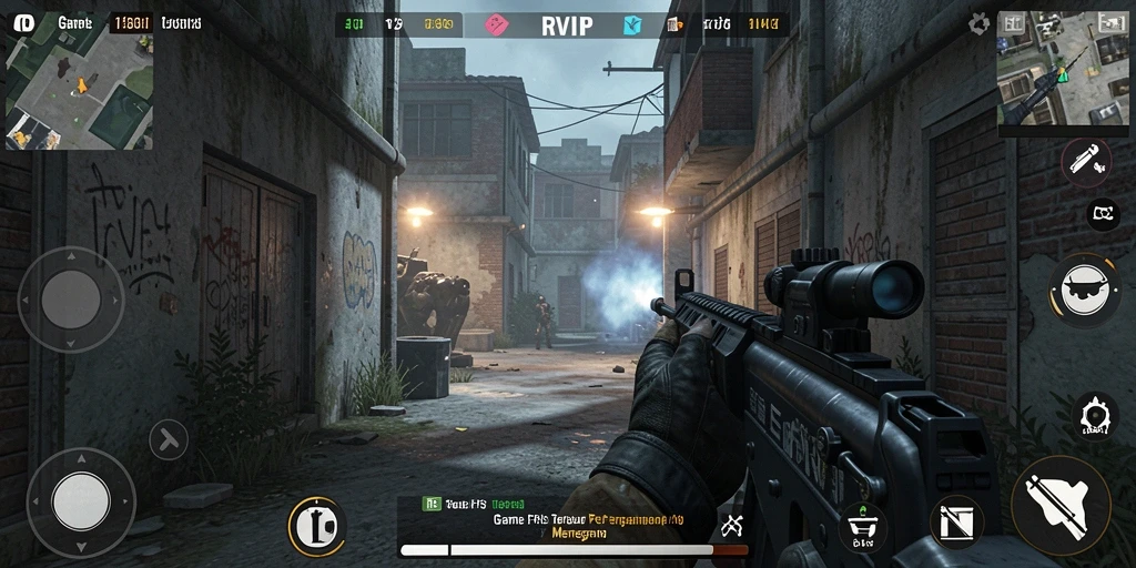 Gameplay intens dalam RVIP, aksi tembak-menembak yang mendebarkan.
