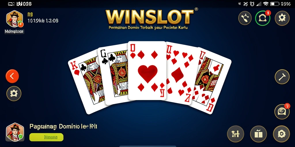 Tampilan gameplay seru WINSLOT dengan kartu Domino.